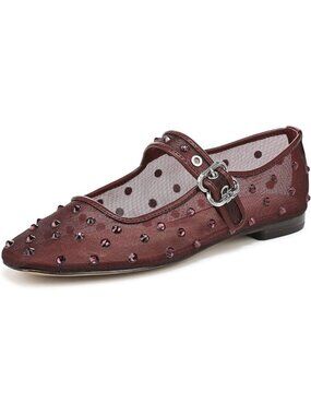 Sam Edelman Womens French Merlot Polyester Closed Pointed Toe Flat Shoes